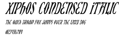 Xiphos Condensed Italic Preview