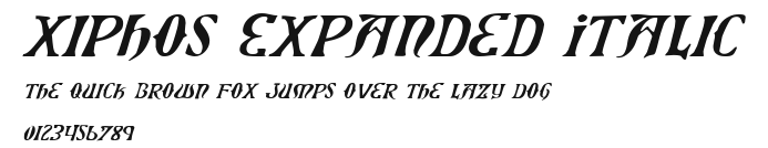 Xiphos Expanded Italic Preview