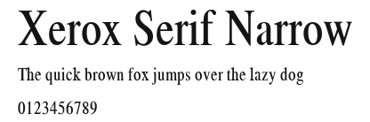 Xerox Serif Narrow Preview