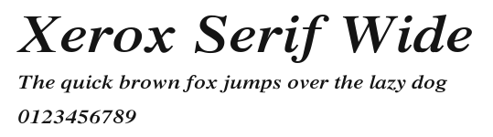 Xerox Serif Wide Preview