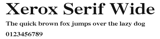 Xerox Serif Wide Preview