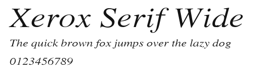 Xerox Serif Wide Preview