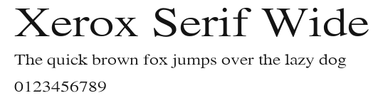 Xerox Serif Wide Preview