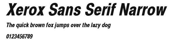 Xerox Sans Serif Narrow Preview