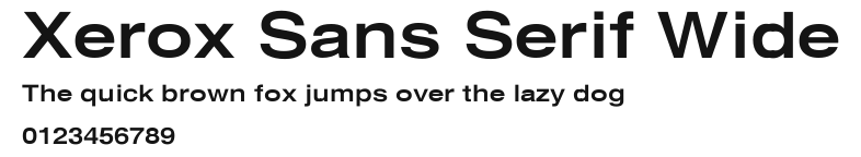 Xerox Sans Serif Wide Preview