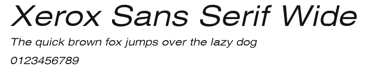 Xerox Sans Serif Wide Preview