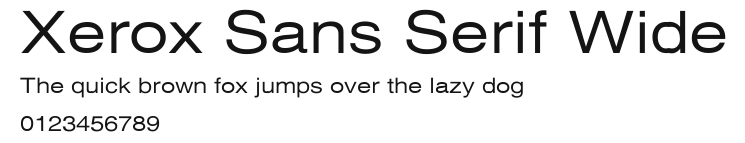 Xerox Sans Serif Wide Preview