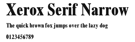 Xerox Serif Narrow Preview