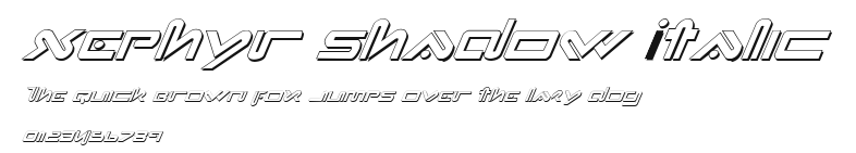 Xephyr Shadow Italic Preview