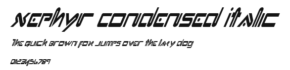 Xephyr Condensed Italic Preview