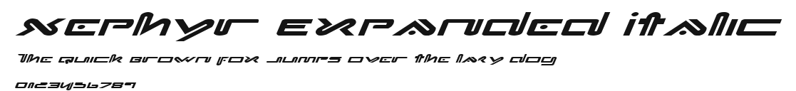 Xephyr Expanded Italic Preview