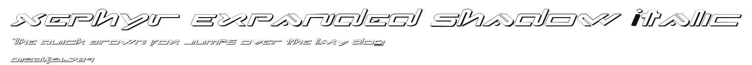 Xephyr Expanded Shadow Italic Preview
