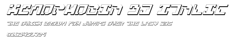 Xenophobia 3D Italic Preview