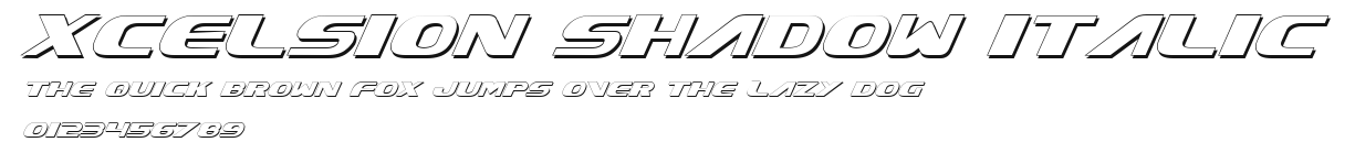 Xcelsion Shadow Italic Preview