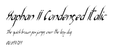 Xaphan II Condensed Italic Preview