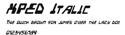 XPED Italic Preview
