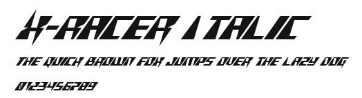 X-Racer Italic Preview