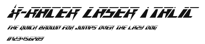 X-Racer Laser Italic Preview