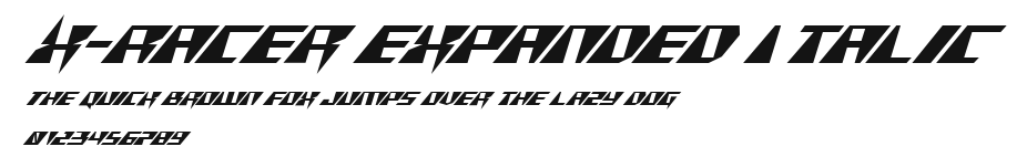 X-Racer Expanded Italic Preview