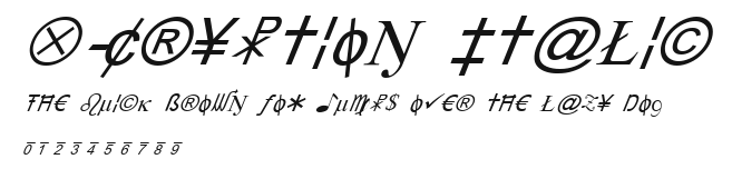 X-Cryption Italic Preview
