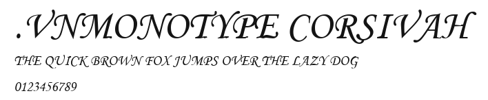 .VnMonotype corsivaH Preview
