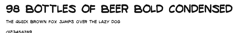 98 Bottles of Beer Bold Condensed Preview