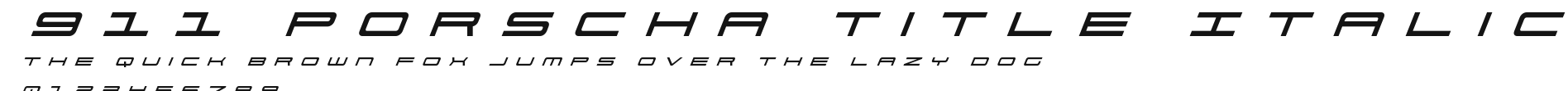 911 Porscha Title Italic Preview