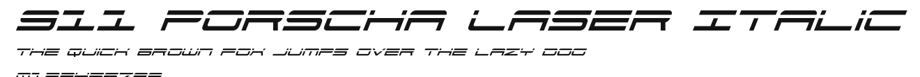 911 Porscha Laser Italic Preview