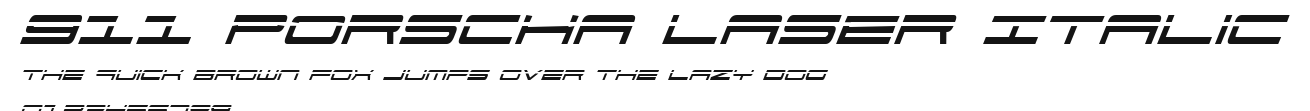 911 Porscha Laser Italic Preview