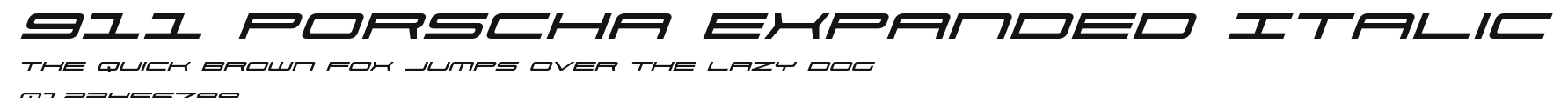 911 Porscha Expanded Italic Preview