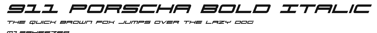 911 Porscha Bold Italic Preview
