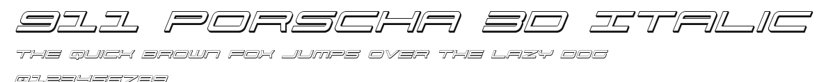 911 Porscha 3D Italic Preview