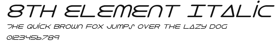 8th Element Italic Preview