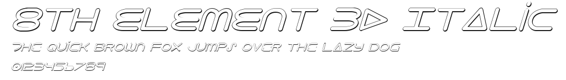 8th Element 3D Italic Preview