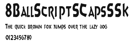 8BallScriptSCapsSSK Preview