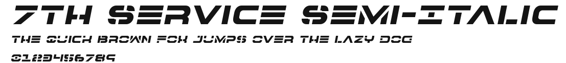 7th Service Semi-Italic Preview