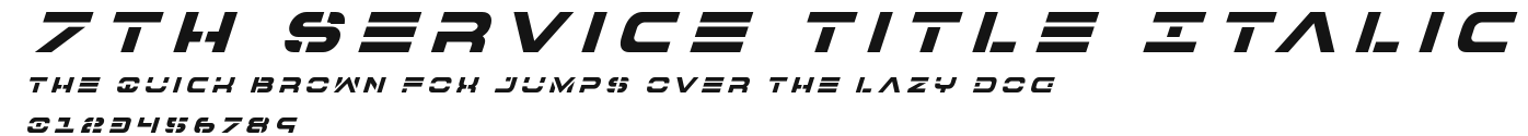 7th Service Title Italic Preview
