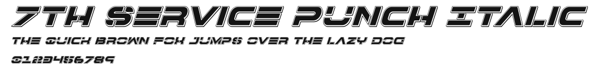 7th Service Punch Italic Preview