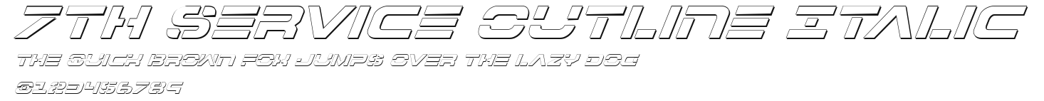 7th Service Outline Italic Preview