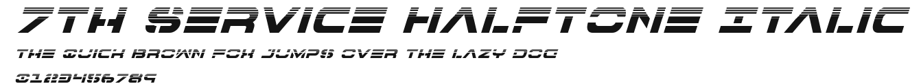 7th Service Halftone Italic Preview