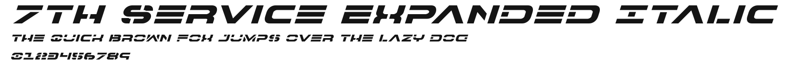 7th Service Expanded Italic Preview