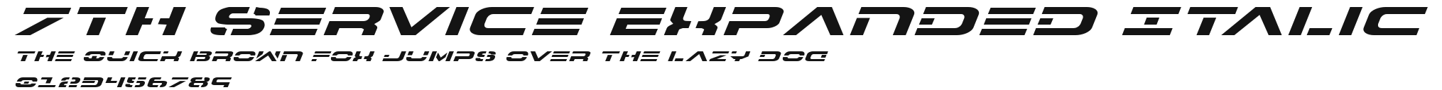 7th Service Expanded Italic Preview