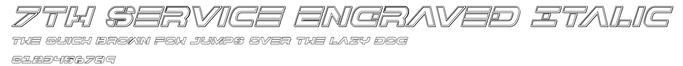 7th Service Engraved Italic Preview
