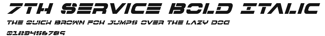 7th Service Bold Italic Preview