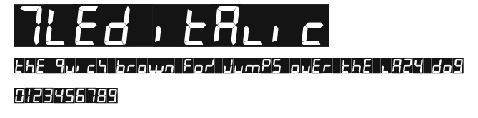 7LED italic Preview