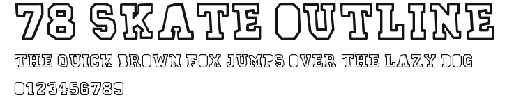 78 skate outline Preview