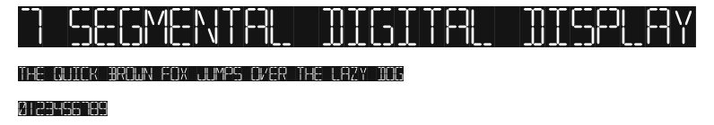 7 SEGMENTAL DIGITAL DISPLAY Preview
