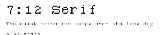 7:12 Serif Preview