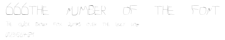666the number of the font Preview