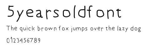 5yearsoldfont Preview